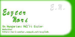 eszter mori business card